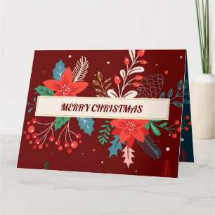 Merry Christmas Floral Card