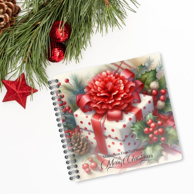 Merry Christmas Floral Coquette Bow Notebook (Creator Uploaded)