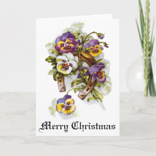 Merry Christmas Florals Holiday Card