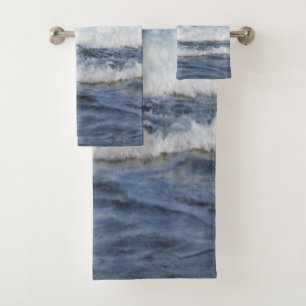 Merry Christmas Florida Style Over Deep Blue Ocean Bath Towel Set