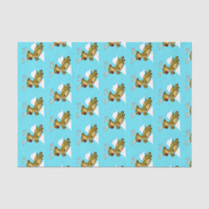 Merry Christmas Flying Reindeer Cute Tissue Paper