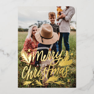 Merry Christmas Foil Holiday Card
