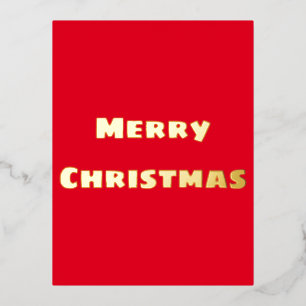 Merry Christmas   Foil Holiday Postcard
