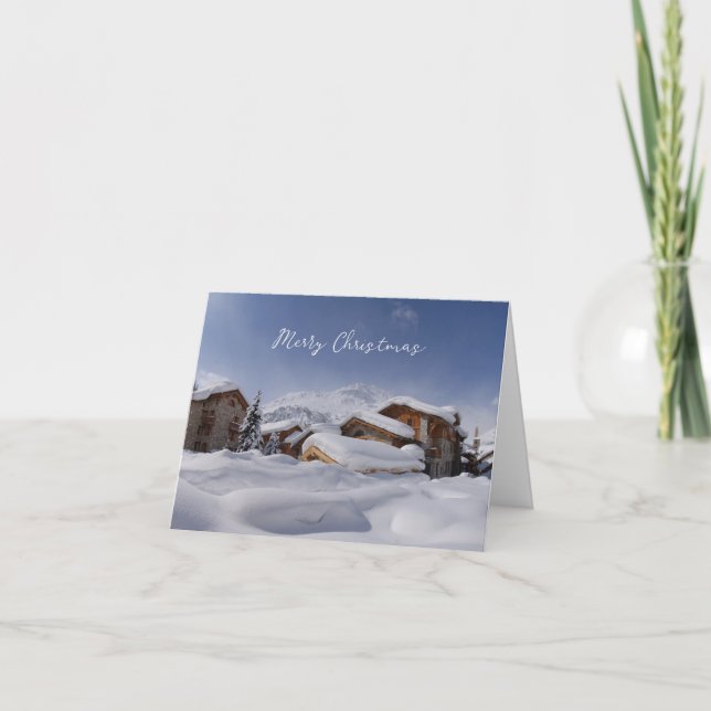 Merry Christmas Folded Greeting Card (Front)