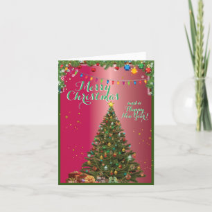 Merry Christmas Folded Greeting Card