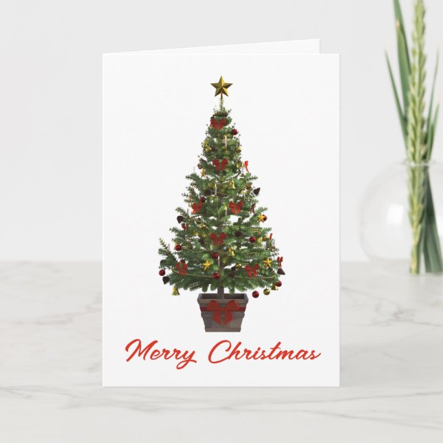 Merry Christmas. Folded Greeting Card (Front)