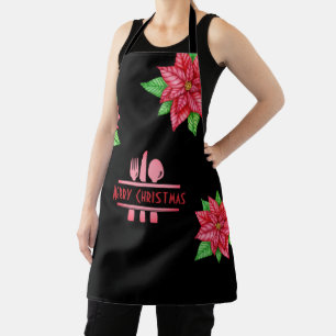 Merry Christmas food table Apron