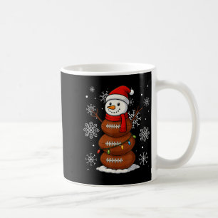Merry Christmas Football Snowman Holiday Srts Xmas Coffee Mug