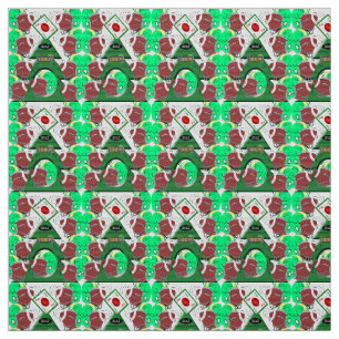 Merry Christmas Football Sports Fabric