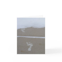 Merry Christmas Footprints in the Snow