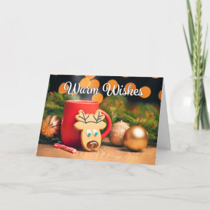 Merry Christmas For Anyone Reindeer Cookie  Holiday Card