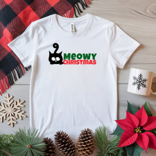 Merry Christmas for Feline Moms  funny red T-Shirt