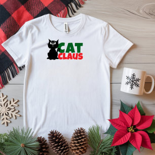 Merry Christmas for Feline Moms  funny red T-Shirt
