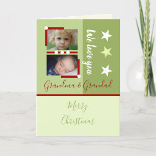 Merry Christmas for grandma and Grandad Holiday Card