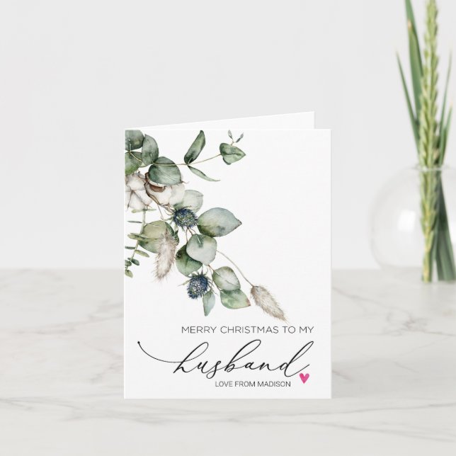 Merry Christmas For Husband from Wife Card (Front)