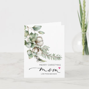 Merry Christmas For Mom Mother From Daughter Card
