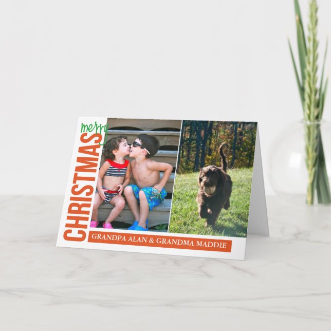 Merry Christmas for you x2 Holiday Card (Front)