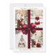 Merry Christmas Four Photo Card with Red Ribbon