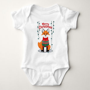 Merry Christmas, Fox! Baby Bodysuit