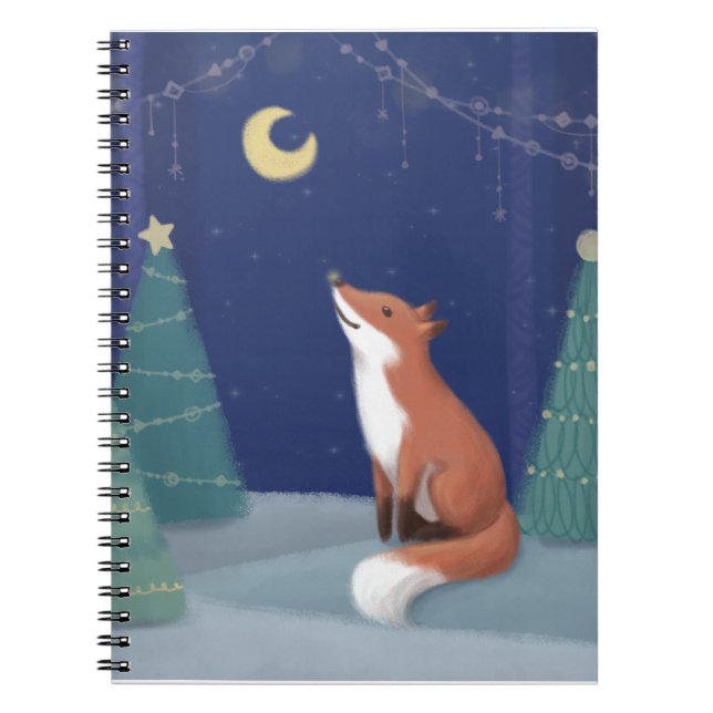 Merry Christmas: Fox Illustration Art Notebook (Front)