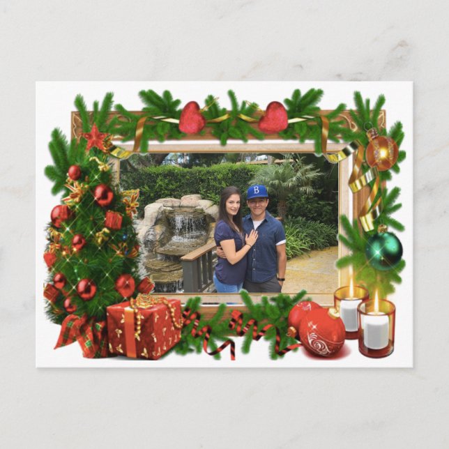 Merry Christmas Frame Holiday Postcard (Front)