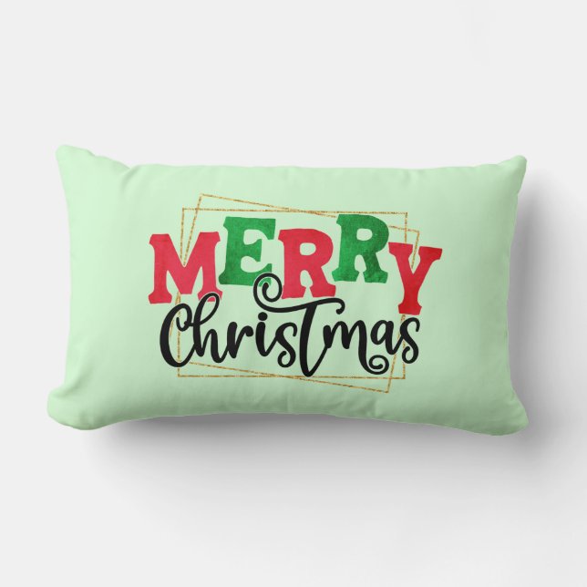 Merry Christmas Framed-80716 Lumbar Pillow (Front)