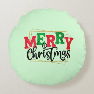 Merry Christmas Framed-80716 Round Pillow