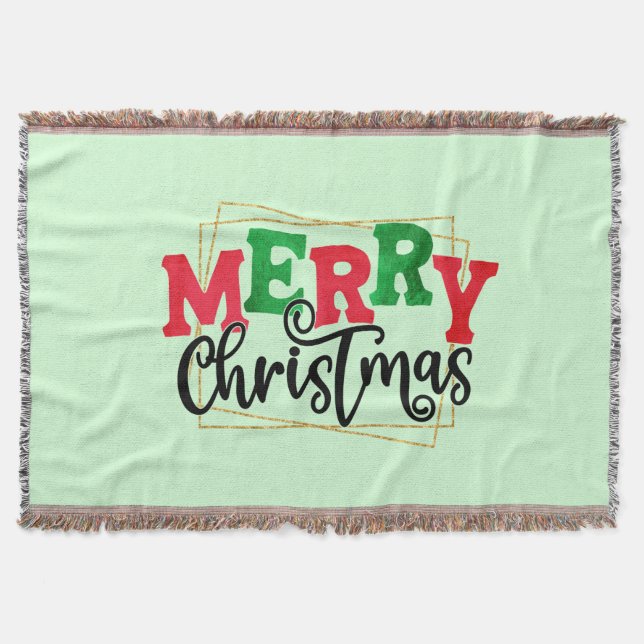 Merry Christmas Framed-80716 Throw Blanket (Front)