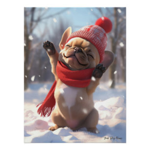 Merry Christmas, French Bulldog 01 - Happy Chris Poster