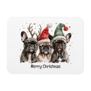 Merry Christmas French Bulldog Reindeer Dogs Magnet