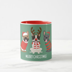 Merry Christmas French Bulldogs Mug