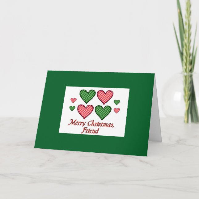 Merry Christmas, Friend Holiday Card (Front)