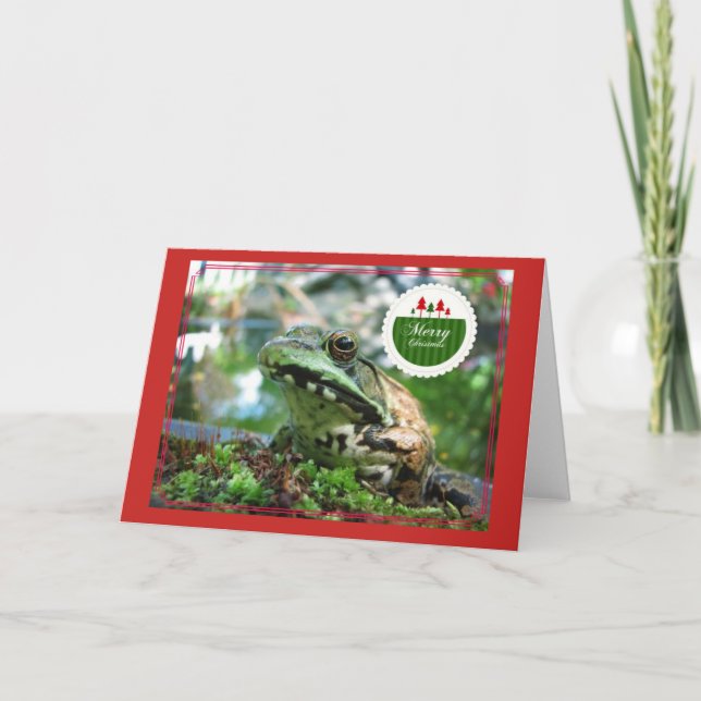 Merry Christmas Frog Card (Front)