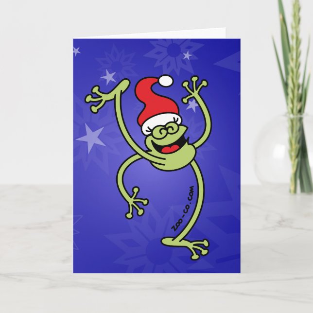 Merry Christmas Frog Holiday Card (Front)