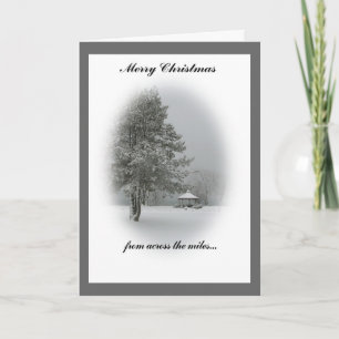 Merry Christmas from across the miles/Winter Scene Holiday Card