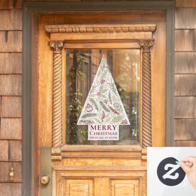 Merry Christmas from all at House Number Window Cling (Home Door)