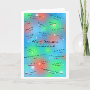 Merry Christmas From Around the World Holiday Card