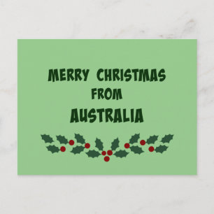 Merry Christmas from Australia Holiday Postcard