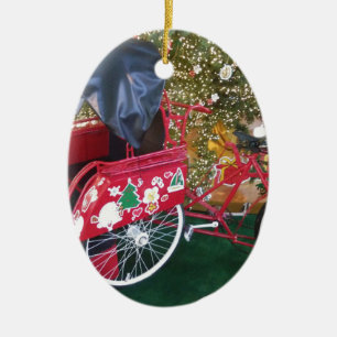 Merry Christmas from Bali Indonesia Ceramic Ornament