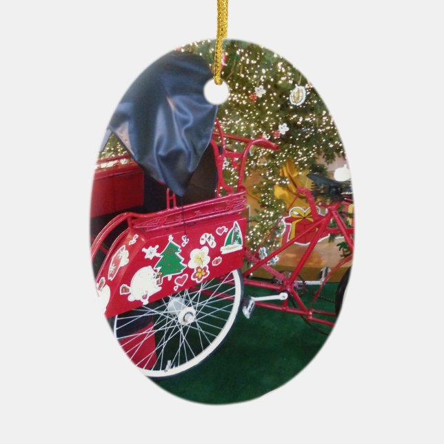 Merry Christmas from Bali Indonesia Ceramic Ornament (Front)