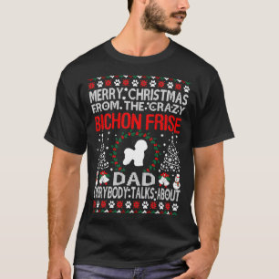Merry Christmas From Bichon Frise Dad Gift T-Shirt