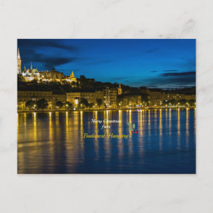 Merry Christmas from Budapest, Hungary Holiday Postcard