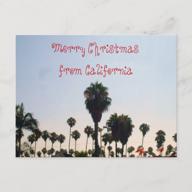 MERRY CHRISTMAS FROM CALIFORNIA postcard (Front)