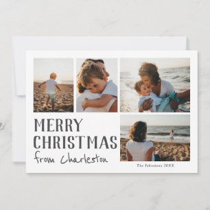Merry Christmas from city or location photo  Card