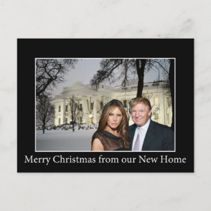 Merry Christmas from Donald and Melania Holiday Postcard