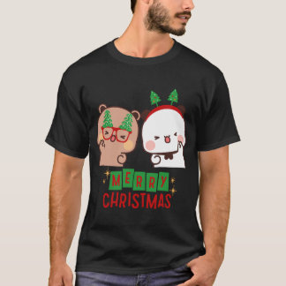 Merry Christmas From Dudu Bear And Bubu Panda  T-Shirt
