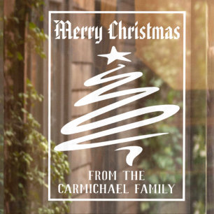 Merry Christmas From Family Decoration Window Cling