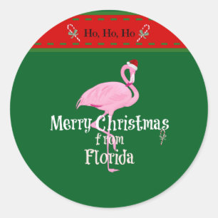 Merry Christmas from Florida Classic Round Sticker