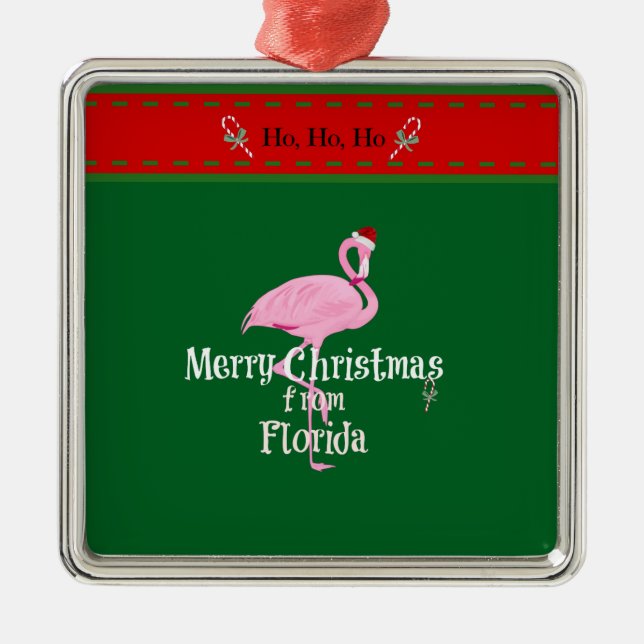 Merry Christmas from Florida Metal Ornament (Front)