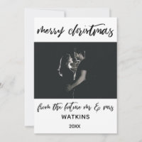 Merry Christmas from Future Mr & Mrs, BW Photo